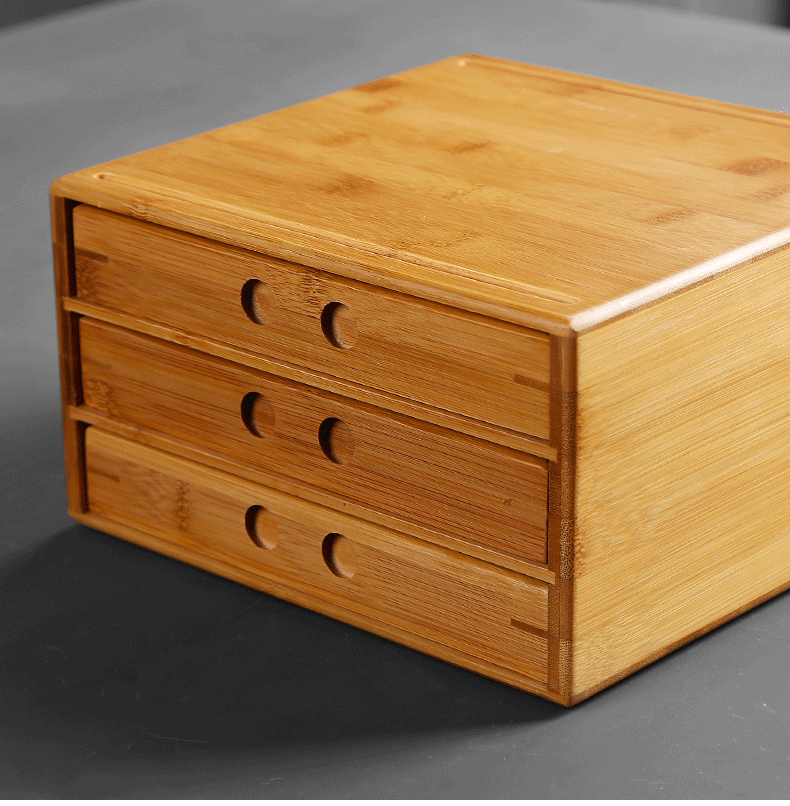 Pu 'er tea boxes bamboo storage box the draw out multi - level generic containers of tea tea cake box receive a case