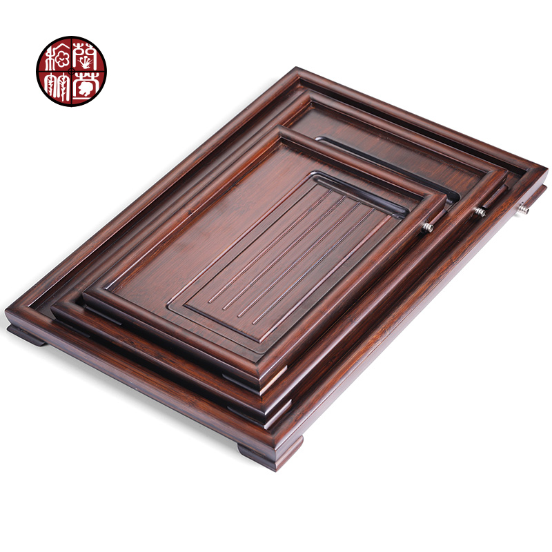Family tea tray was contracted with bamboo tea tray tray waterlogging under caused by excessive rainfall drainage plate of kongfu tea table small tea sea