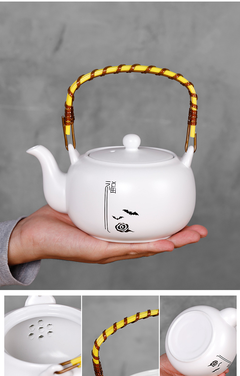 Kung fu tea with big capacity of the teapot with Chinese style household lounge of a complete set of modern office ceramic cups