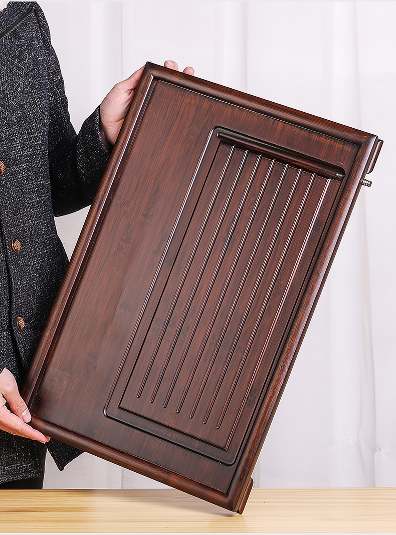 Family tea tray was contracted with bamboo tea tray tray waterlogging under caused by excessive rainfall drainage plate of kongfu tea table small tea sea