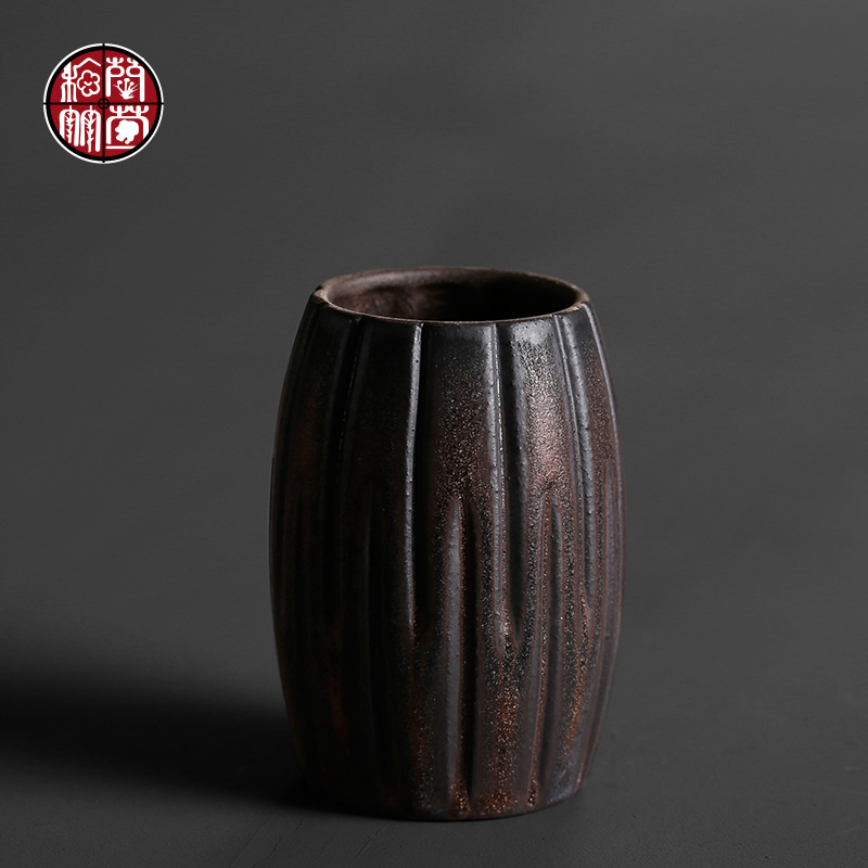 Coarse pottery rust glaze antique tea six gentleman loading of a complete set of kung fu tea accessories 6 sets with zero household combination