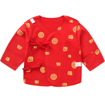 Newborn Red Underwear Baby Pure Cotton No Bones Half Back Autumn Clothes Baby Long Sleeve Warm Jacket Autumn Winter Monk Clothing