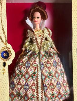 ຜົມ Barbie Elizabethan Queen 1994 Elizabethan Queen Barbie Doll