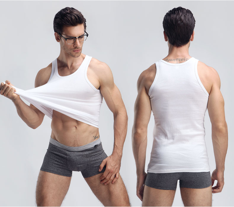 Nam Cực vest nam nam đồ lót cotton thanh niên Slim đáy quần thể thao màu trắng thoáng khí có thể mặc bên ngoài thủy triều áo thun ba lỗ nữ đẹp