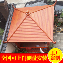 Aluminum alloy gazebo Outdoor villa courtyard Garden pavilion European new Chinese gazebo Scenic outdoor four-corner simple gazebo