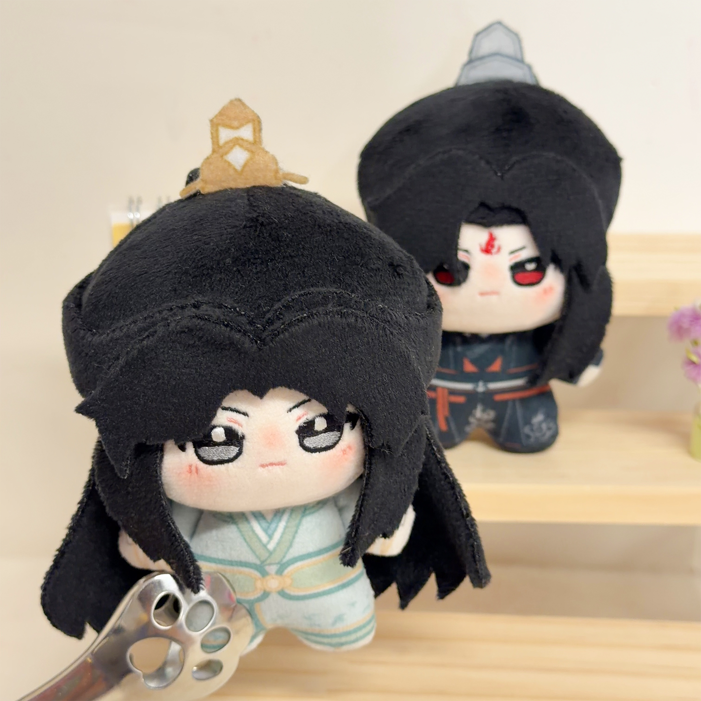 人渣反派自救系统　洛冰河　黒犬　minidoll 人渣反派自救系统周边10cm棉花娃娃洛冰河沈清秋挂件努努体玩偶女_动漫