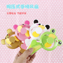 Hand-held small fan Press luminous student fan portable portable mini fan hand holding childrens toys