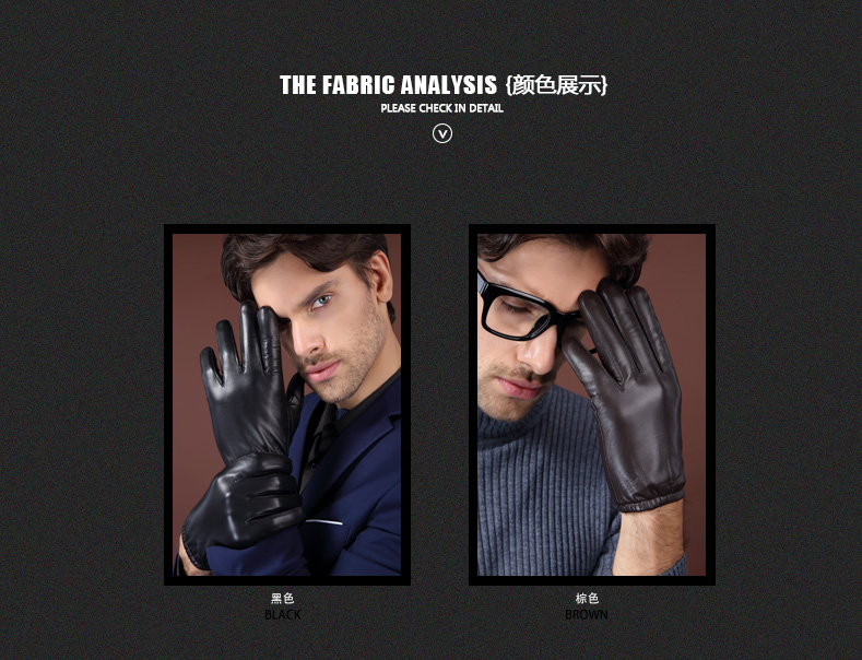 Gants pour homme en peau de mouton - Ref 2781311 Image 12
