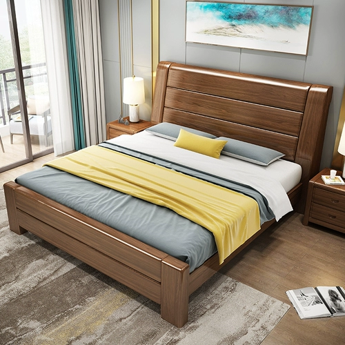 Кровать с твердым древесиной кровать из главную спальню 1,8 метра двуспала 1,5 м.