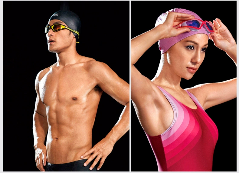 Kính râm Li Ning nam và nữ mũ bơi đặt khung lớn chống nước chống sương mù HD kính cận thị kính phẳng độ sáng - Goggles kính bơi view v610