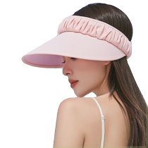 Ice silk summer womens outdoor empty top hat internet celebrity big brim sun hat to cover face sun hat