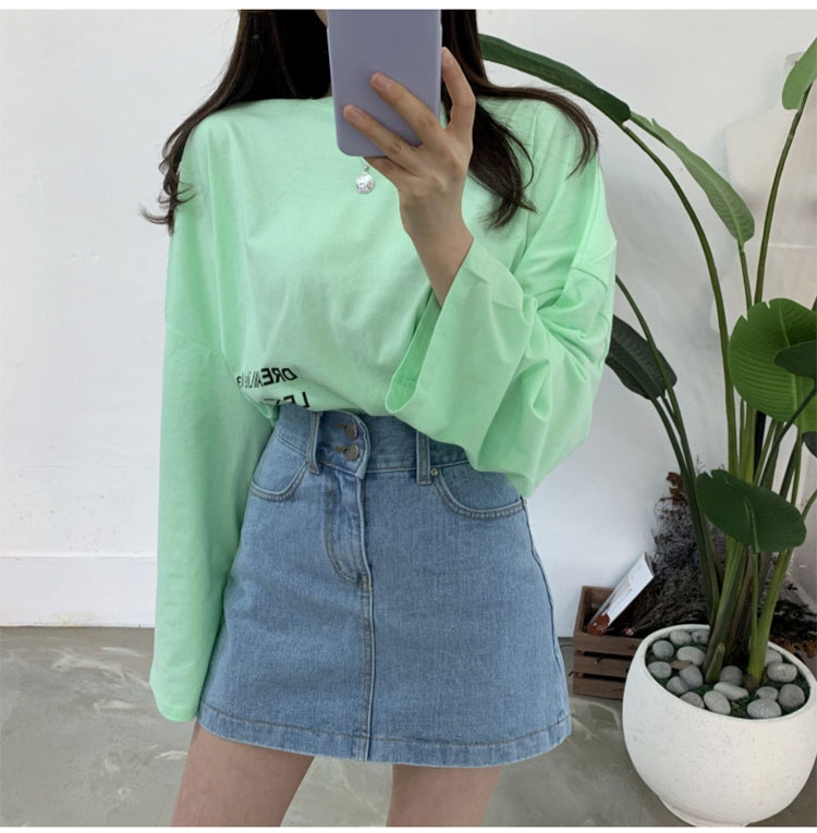 Váy denim nữ mùa hè eo cao 2019 mới hoang dã mỏng một túi đeo hông váy chống ánh sáng - Váy mẫu chân váy công sở