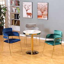 Nordic light luxury makeup chair Internet celebrity ins chair milk tea shop table and chair combination bedroom leisure backrest manicure chair