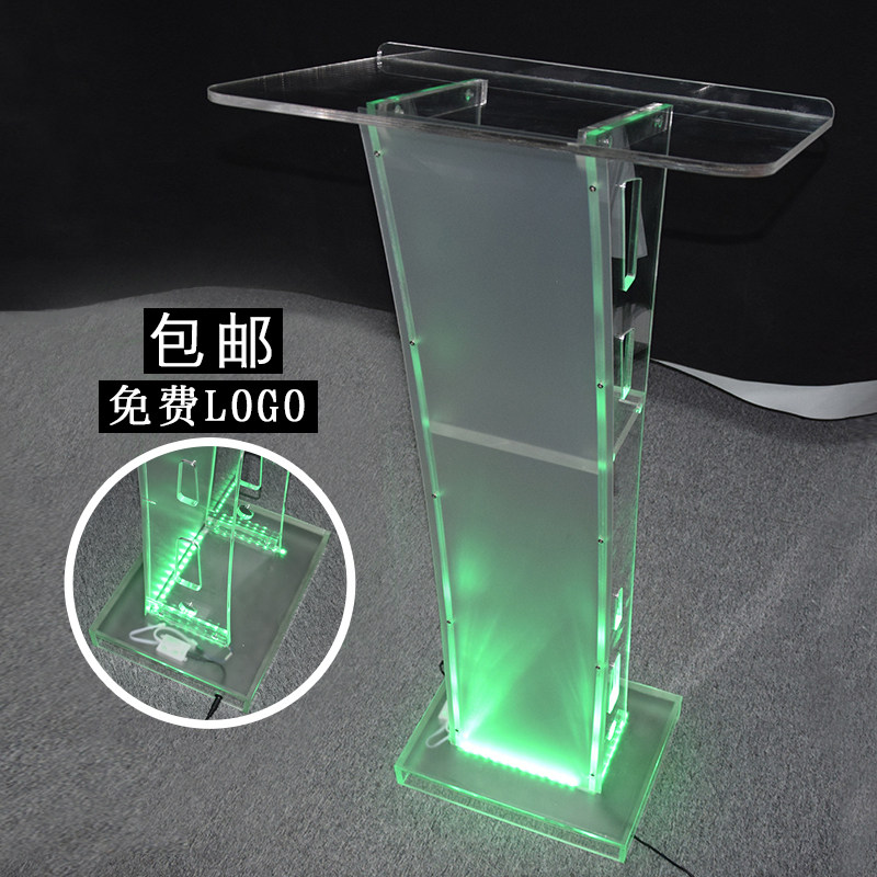 Acrylic podium Consultation Desk Restaurant Welcome Reception Desk Conference host Desk Wedding Emcee Desk Transparent podium