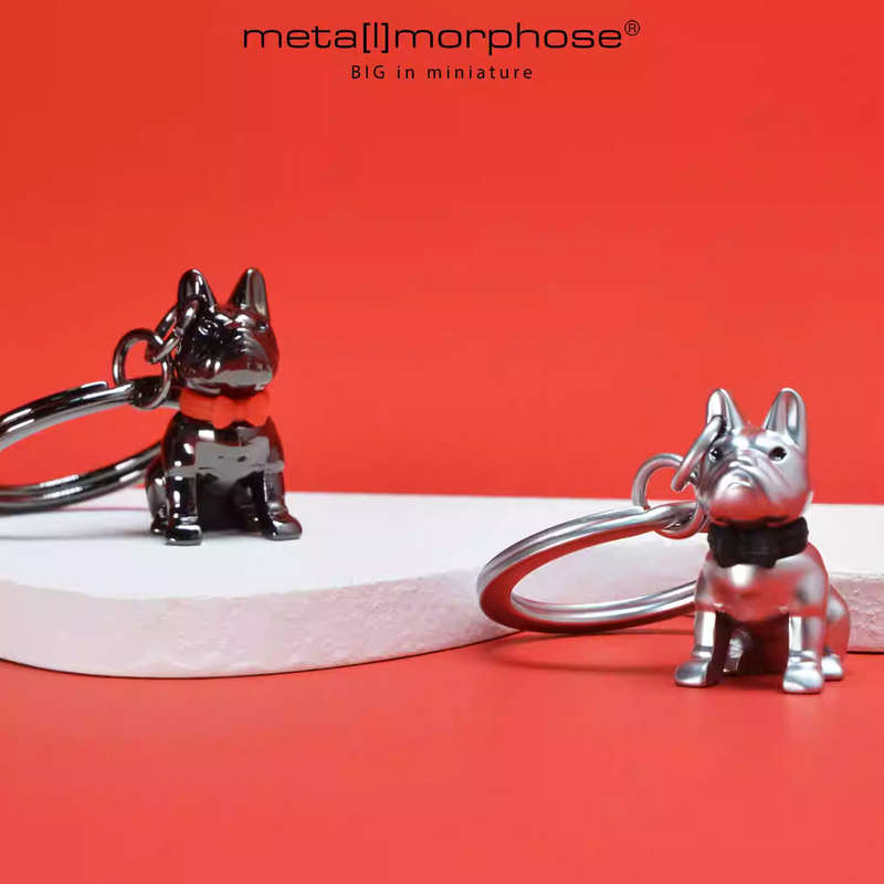 Belgian Metalmorphose French Bulldog Alloy Car Keychain Bag Pendant Cute Pet Dog Trendy New Year Gift
