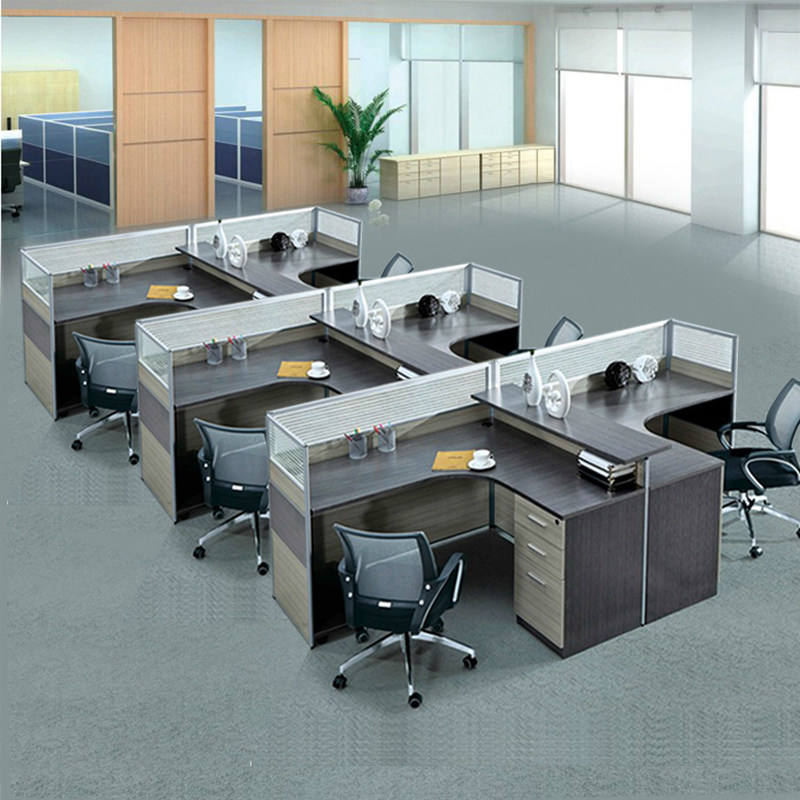 Chengdu Office Furniture Holders 4 People Screen Station Staff Desk Chair Combination Staff Desk Office Table