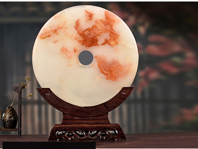 Red flower ice jade peace buckle, furnishing articles sitting room porch Chinese landscape artistic conception with the teahouse office decoration