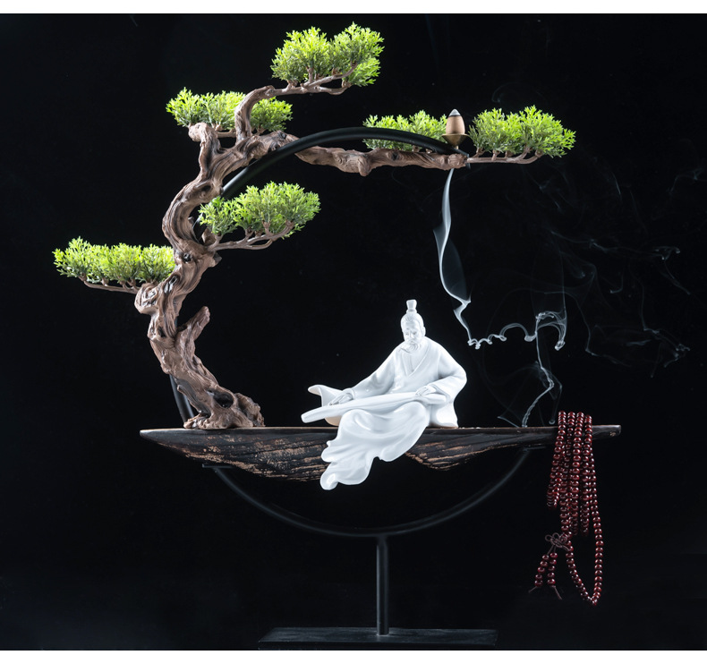 New Chinese style weathering wooden furnishing articles furnishing articles furnishing articles sitting room white porcelain zen home wine porch place ornament