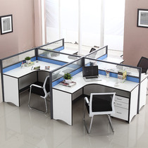 Shanghai Office Furniture Staff Desk Screen Work Position Office Staff 4 People Table Combined Computer Table And Chairs