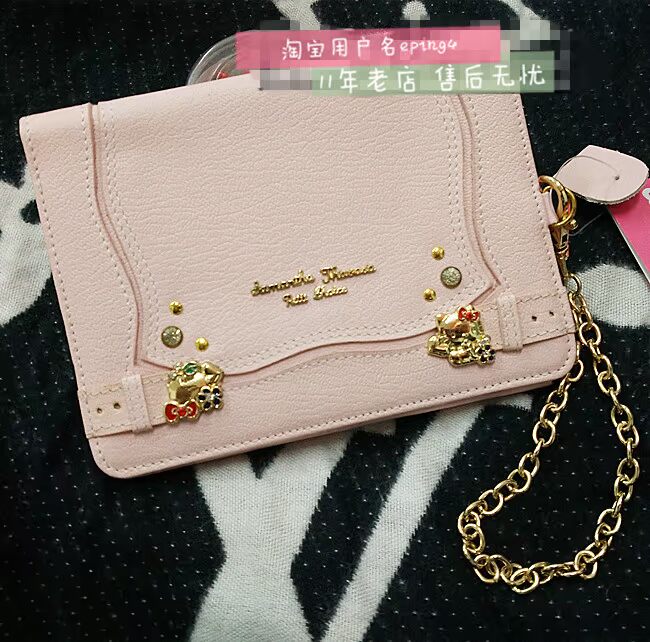Nhật Bản và Hàn Quốc da chính hãng Hello kitty da hộ chiếu gói hộ chiếu hộ chiếu hộ chiếu bìa thư mục clip màu hồng ví đựng passport da thật