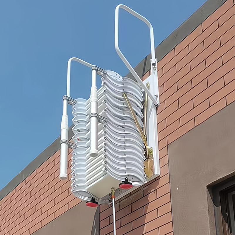 Wall-Mounted Attic Telescopic Staircase for Home Use, Foldable, Adjustable, Duplex, Indoor and Outdoor, Thickened, Retractable Ladder