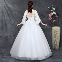 Pregnant wedding dress 2020 new bride starry sky large size high waist cover pregnant belly fat mm 200 pounds cover thick arms show thin
