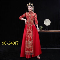 Xiuhe dress bride 2020 new summer Chinese dress female Feng Guanxia wedding costume toast dress large size pregnant woman
