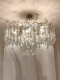 Postmodern Light Luxury Crystal Living Room Chandelier Round Bedroom Creative All-Copper Branch Lamp Home Villa Dining Room Lighting Fixtures