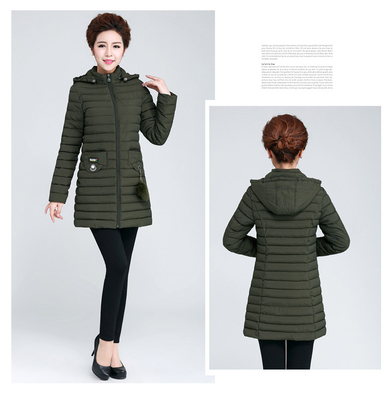 Quần áo cotton, áo khoác cotton đầu xuân, áo khoác cotton mới cho nữ, phần dài, mỏng, kích thước lớn, nhẹ và xuống, áo khoác cotton, quần áo mùa đông, chống mùa - Bông áo phao nữ 2020