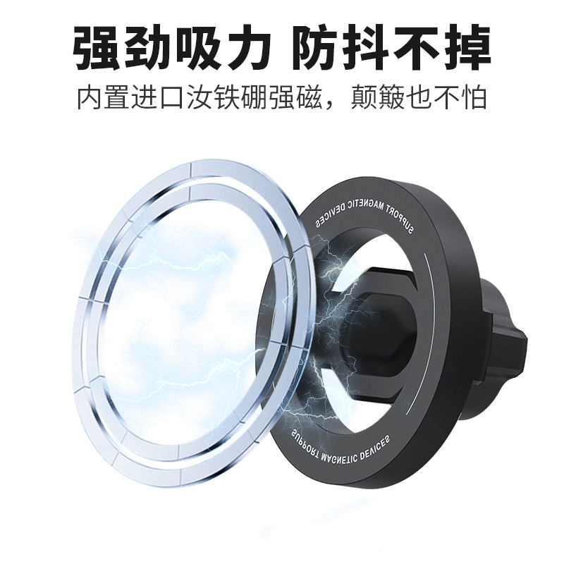 Car Phone Holder 360-Degree Universal Retractable Magnetic Mount for Dashboard, Strong Magnetic Suction Car Mount