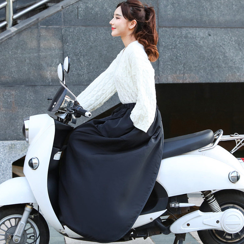 Electric car wind shield by winter gush thickened with increased warm electric car windproof hood clothes waterproof and cold winter women