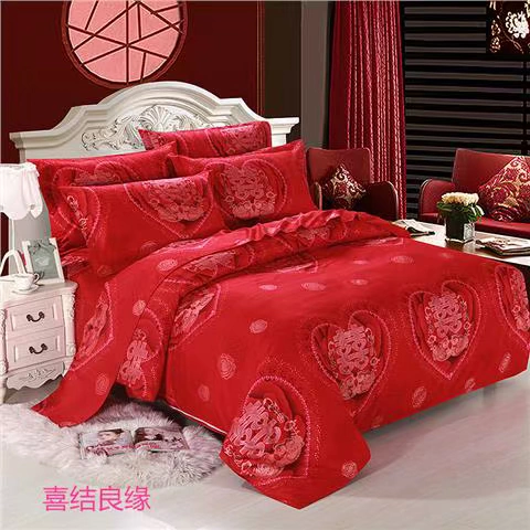 Chăn bông đơn mảnh 100% cotton đơn 150x200 đám cưới lớn mùa xuân đỏ và mùa thu chăn đôi 200x230 chăn lông vũ everon