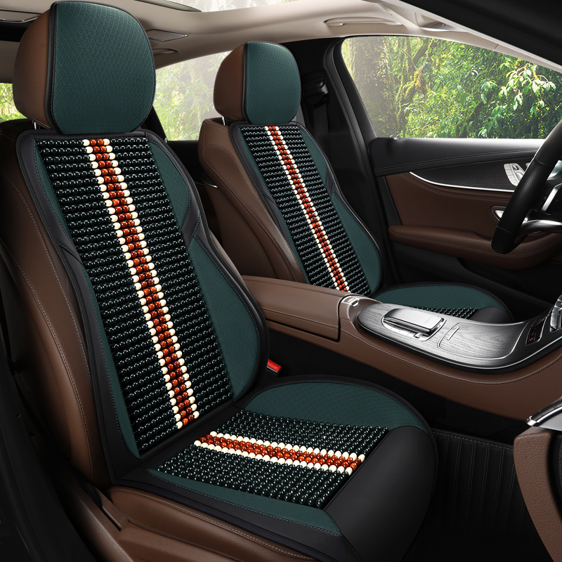 Wood Bead Car Cushion Summer Breathable Cool Mat Summer Single Seat Ventilated Universal Bead Seat Cushion Main Driving Car Mat