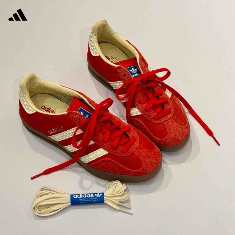 Adidas Originals Gazelle Adidas Unisex Red and White T-Top Sneakers If1808