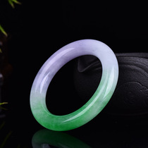 Facaçao Jewels Live Natural Myanmar Emerald Jade Bracelet Yang Green Selfie Purple Spring Colored Round Bar Gold Ring Hand Accessories
