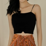 Черный бюстгальтер-топ, сексуальная короткая майка топ