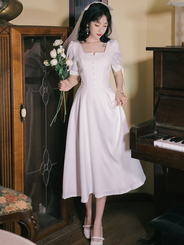 Белое свадебное платье, юбка, платье подружки невесты, французский стиль