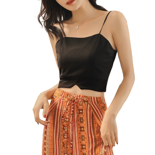 Черный бюстгальтер-топ, сексуальная короткая майка топ