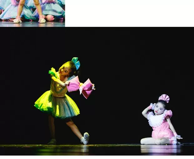 Trang phục biểu diễn theo phong cách Xiaohe thứ chín, hai kho báu đã xuất hiện trang phục khiêu vũ váy trẻ em váy pettiskirt - Trang phục