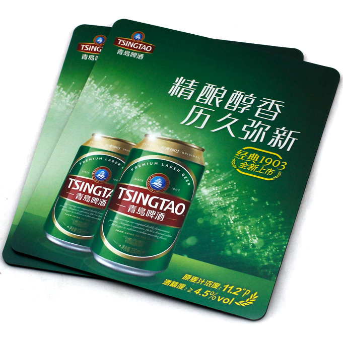 21*25 color natural rubber cloth mouse pad promotional gifts can print logo