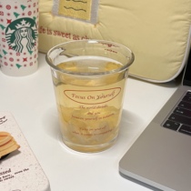 (May29Studio) Une tasse de verre transparente imprimée originale