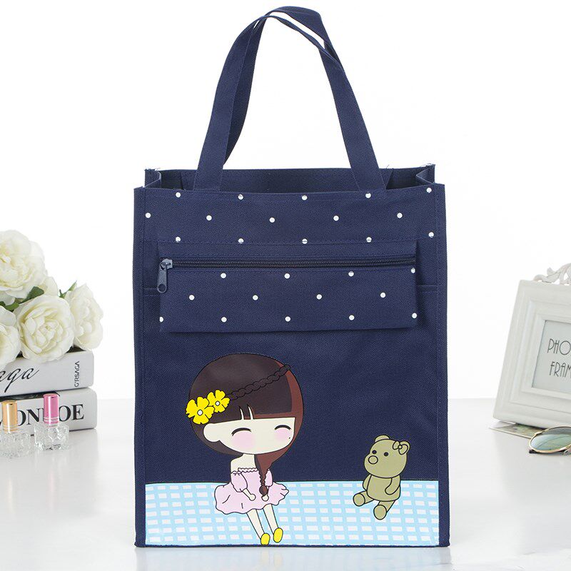 Bag bag waterproof primary school students draw art tote bag to school Large capacity bag third grade simple make-up classes