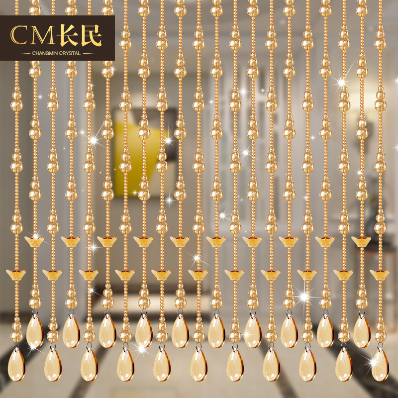 Beaded Crystal Gourd Feng Shui Door Curtain Partition Curtain for Living Room, Entrance, Hallway, Bedroom, Bathroom, Home Decoration Curtain