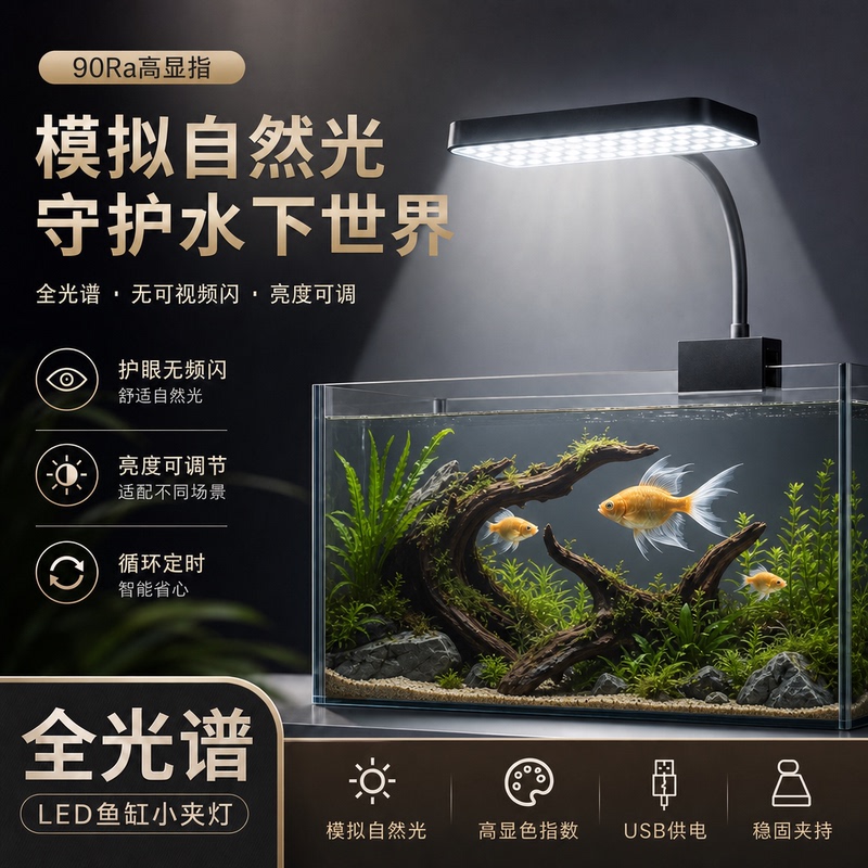 Small Fish Tank Light, Aquatic Plant Light, Led Light, Waterproof Light, Small Dedicated Light, Lighting Decorative Light, Full Spectrum USB Clip-On Light Small Fish Tank Light, Aquatic Plant Light, Led Light, Waterproof Light, Small Dedicated Light, Lighting Decorative Light, Full Spectrum USB Clip-On Light