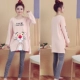 Bộ đồ ngủ nữ mùa thu cotton dài tay phục vụ mùa xuân và cotton mùa thu phiên bản Hàn Quốc của bộ đồ tươi mát và đáng yêu để mặc ngoài thu đông