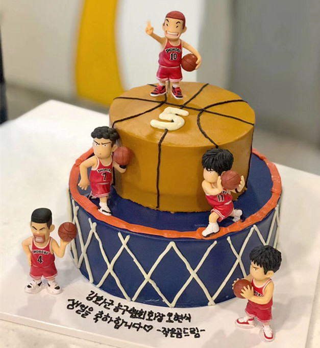 Dunk Basket Master Birthday Cake Swing Piece Cartoon Scenario Cake Accessories Birthday Cake Decoration Plugin