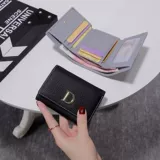 Бумажник, короткая сумка через плечо, небольшой складной маленький картхолдер, изысканная ультратонкая небольшая сумка, городской стиль, из натуральной кожи