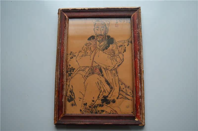 Antiquities Collection Antiquities Antiquities Beautiful Red Collection Antique Painting Wooden Frame Painting Single Price