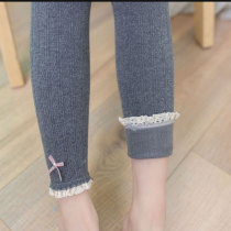 Girls leggings cotton autumn and winter plus thin velvet new children wear female baby grinding trousers self-cultivation foreign gas
