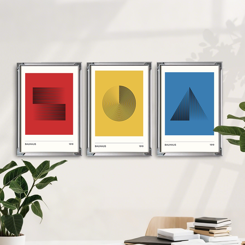 Vintage Bauhaus Industrial Style Reverse-Mounted Aluminum Alloy Photo Frame DIY Primary Color Yellow Hanging Painting Entrance Decoration Painting Vintage Bauhaus Industrial Style Reverse-Mounted Aluminum Alloy Photo Frame DIY Primary Color Yellow Hanging Painting Entrance Decoration Painting